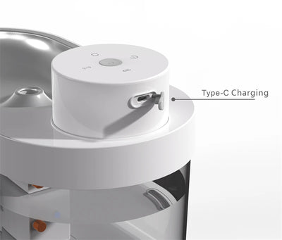 Pet Water Fountain, 135oz/4L Stainless Steel Ultra-quiet Pump with 3 work modes Visual Cordless Automatic Sensor