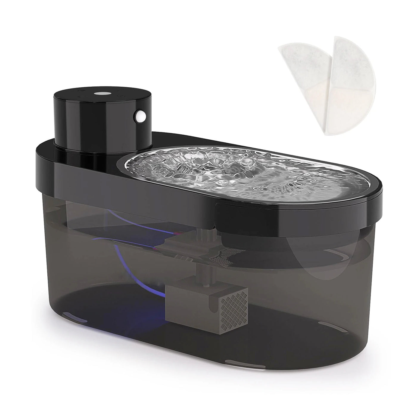 Pet Water Fountain, 135oz/4L Stainless Steel Ultra-quiet Pump with 3 work modes Visual Cordless Automatic Sensor