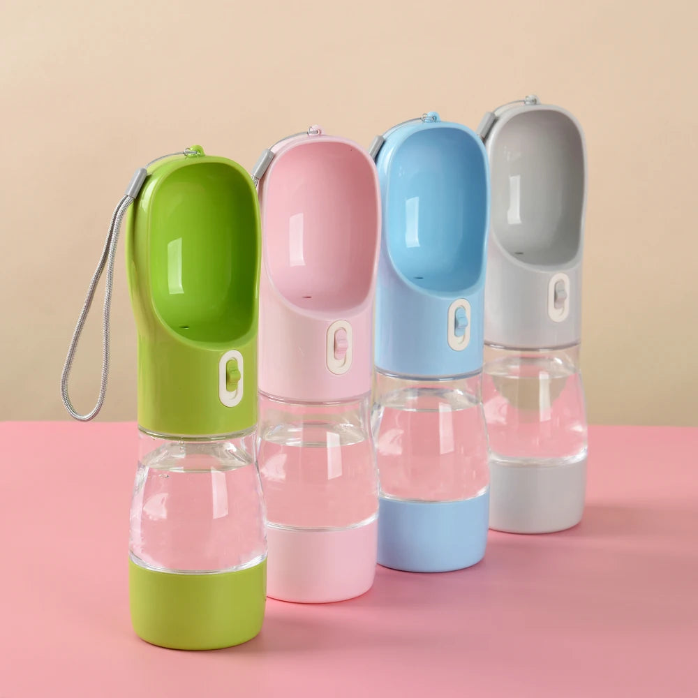 Hydrate & Feed in One – Portable Pet Bottle for Walks, Hikes & Travel