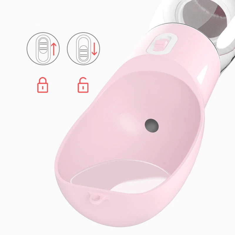 Hydrate & Feed in One – Portable Pet Bottle for Walks, Hikes & Travel