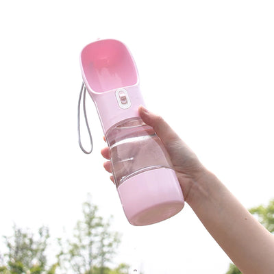 Hydrate & Feed in One – Portable Pet Bottle for Walks, Hikes & Travel