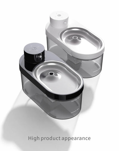 Pet Water Fountain, 135oz/4L Stainless Steel Ultra-quiet Pump with 3 work modes Visual Cordless Automatic Sensor