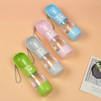 Hydrate & Feed in One – Portable Pet Bottle for Walks, Hikes & Travel